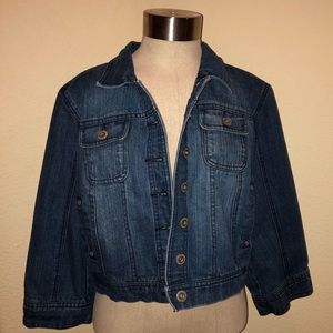 Cropped jean jacket